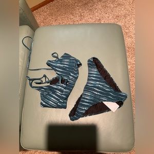 Cupshe Dream Space lace up bikini NWT